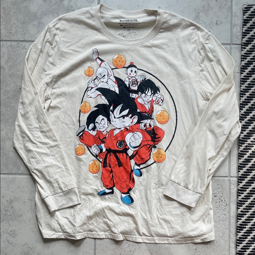 Bioworld Dragon Ball Z Cream Long Sleeve Shirt